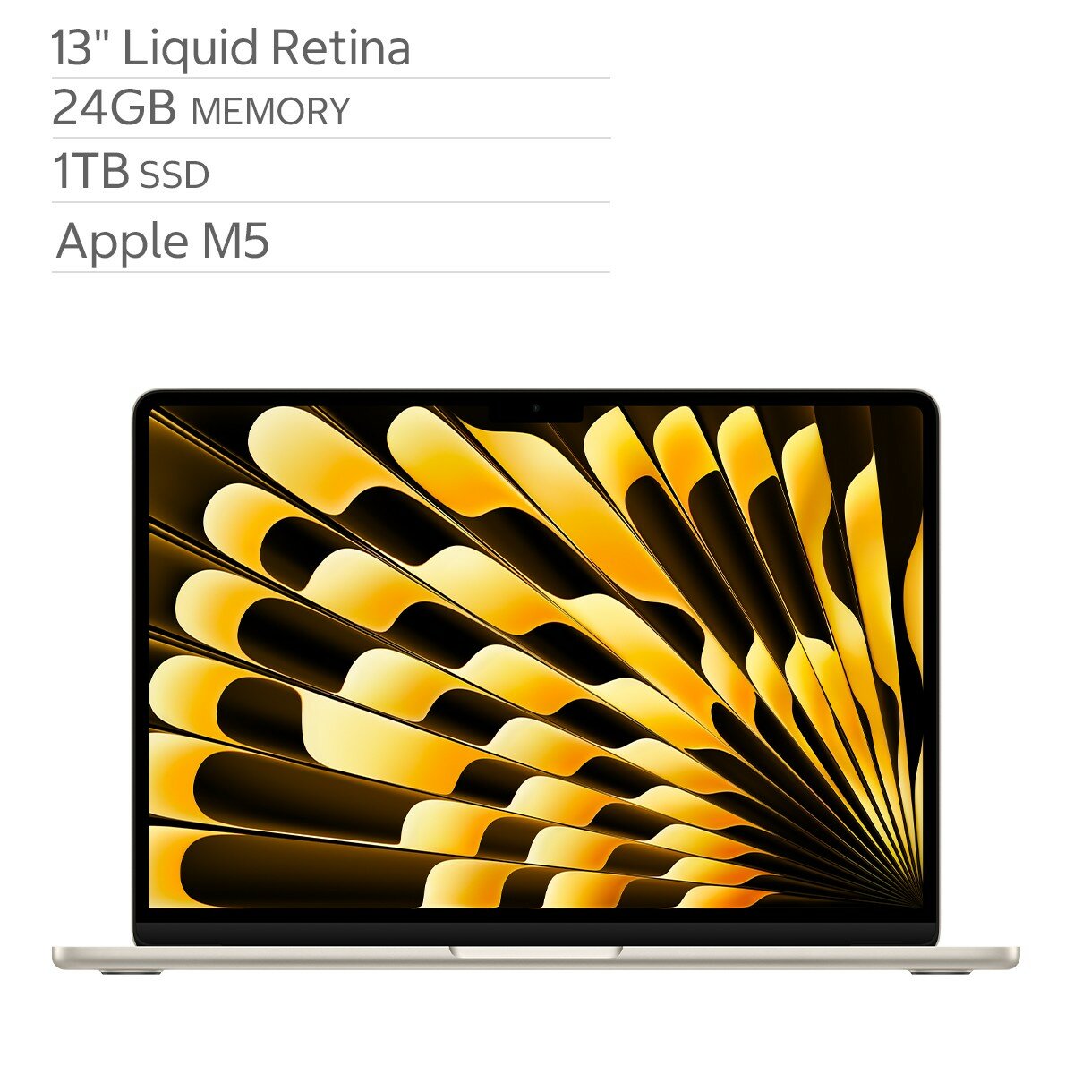 Apple MacBook Air 13吋 搭配 M5晶片 10核心CPU 10核心GPU 24GB 1TB SSD