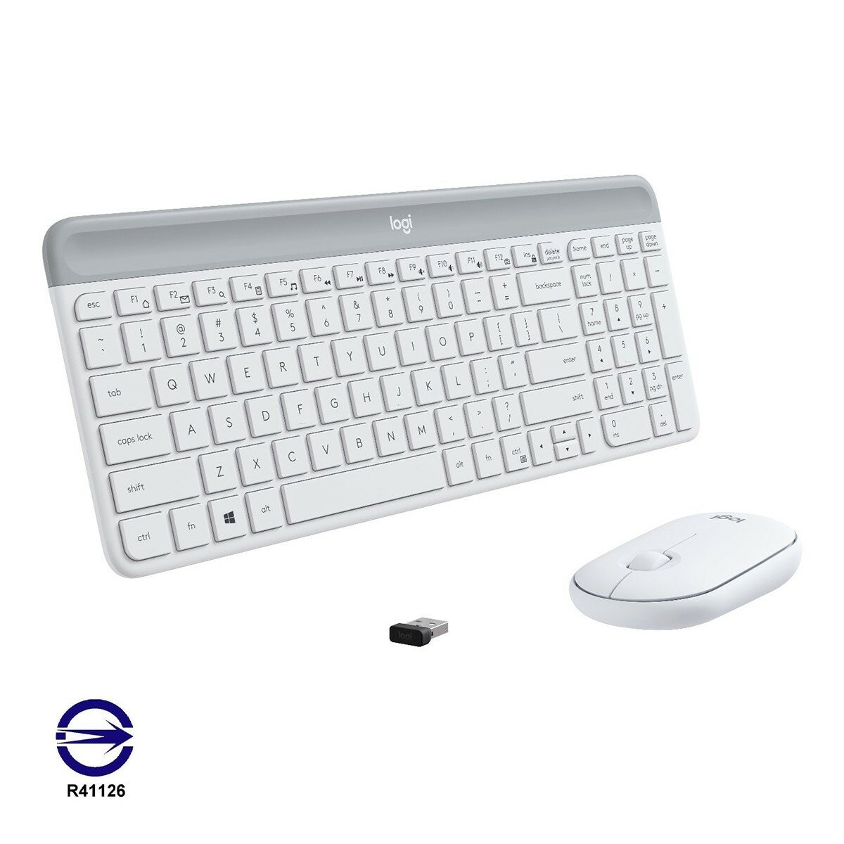 羅技 MK470 無線鍵盤滑鼠組 珍珠白