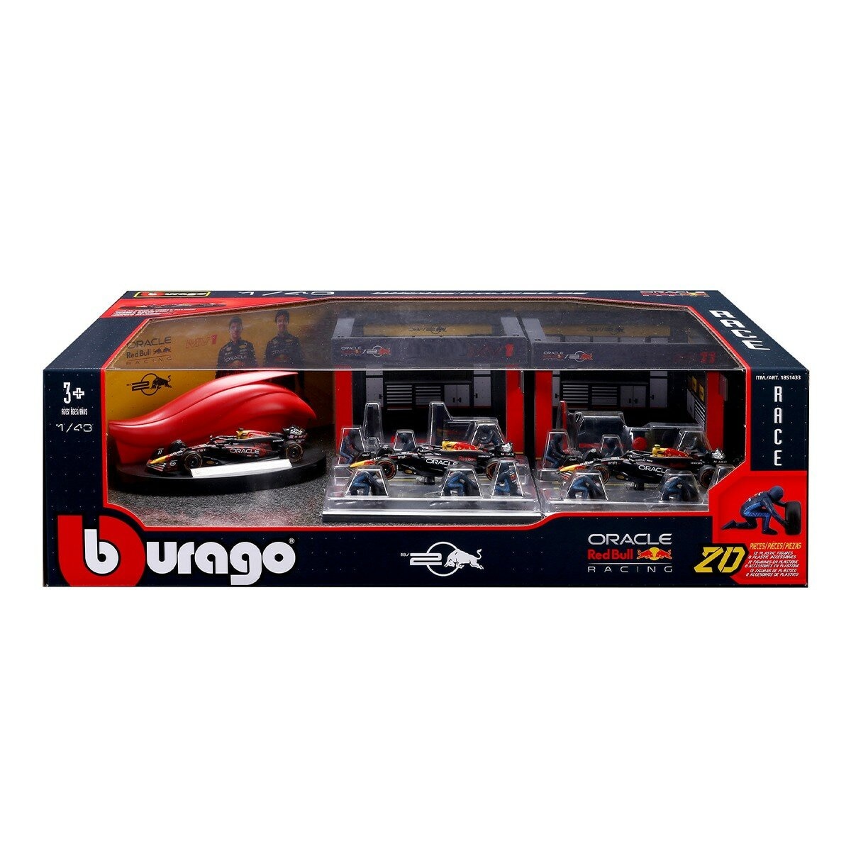 Bburago 1:43 賽車維修中心 Redbull / 3歲以上