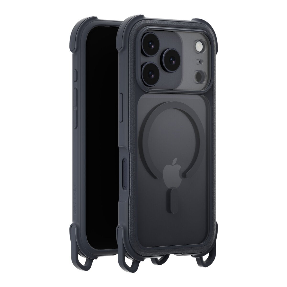 MAGEASY Odyssey Strap M 超軍規防摔掛繩手機殼 iPhone 17 Pro(皮革午夜/沉穩黑) + 鏡頭保護貼Lenz 鈦合金(午夜鈦) + Vetro 9H 鋼化玻璃保護膜 MAGEASY Odyssey Strap M 超軍規防摔掛繩手機殼 iPhone 17 Pro(皮革午夜/沉穩黑) + 鏡頭保護貼Lenz 鈦合金(午夜鈦) + Vetro 9H 鋼化玻璃保護膜