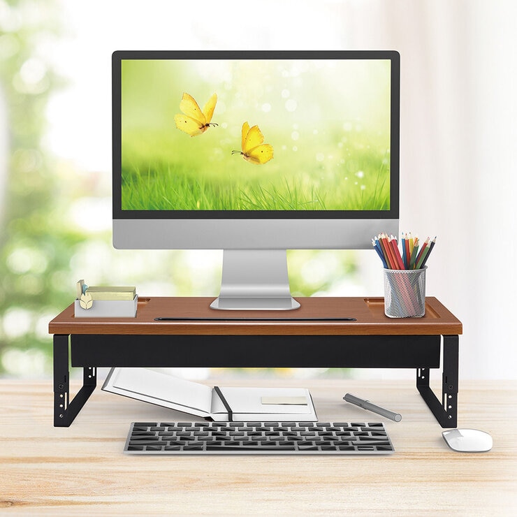 HAWK MONITOR STAND可調高度螢幕置物架含抽屜54 X 24 X高10-15 CM