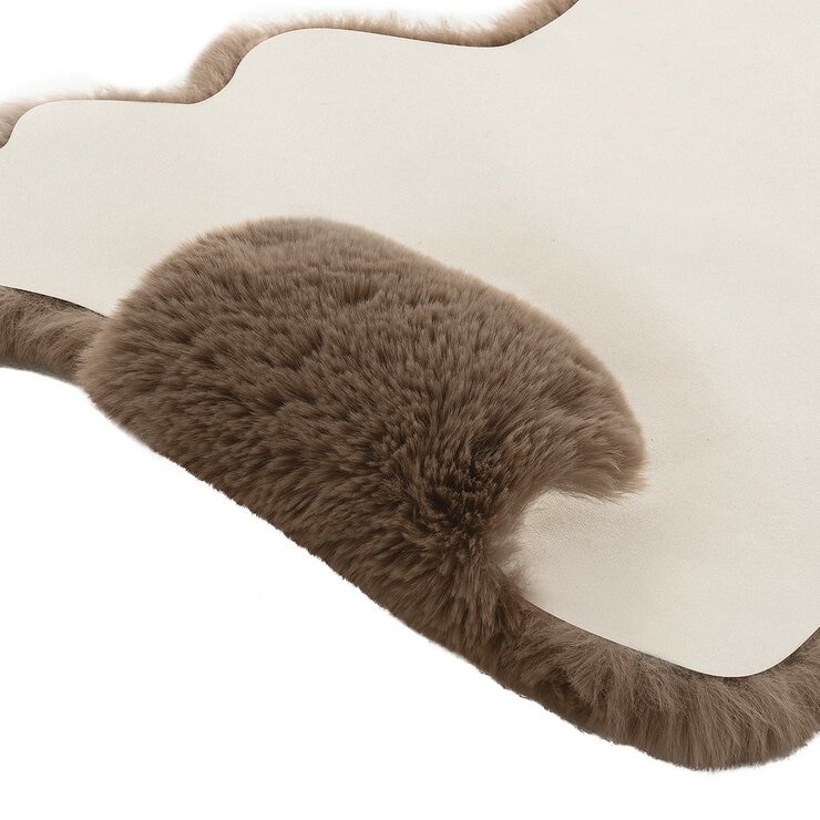 Mon Chateau 仿毛皮地墊 60公分 X 99公分 咖啡