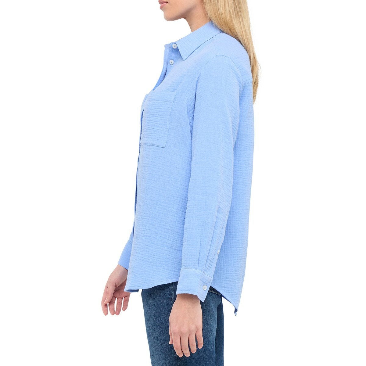 GAP 女長袖襯衫 藍 GAP 女長袖襯衫 藍