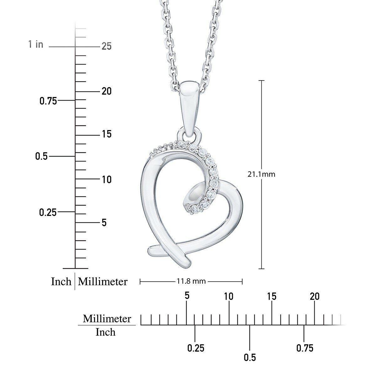 0.05克拉 圓形鑽石項鍊 VS2/I
