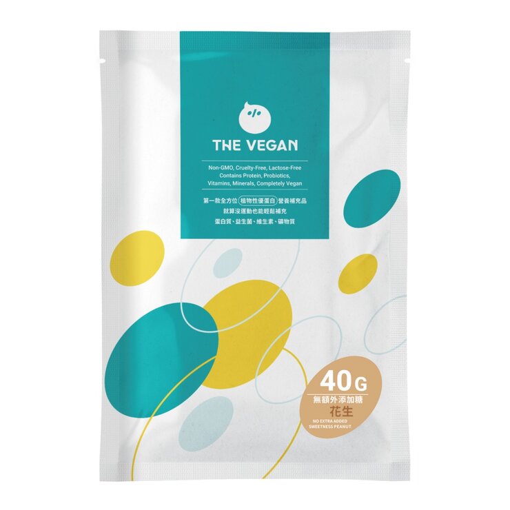 The Vegan Soy Protein Isolate Sugar Free Peanut 40 g X 30-Pack