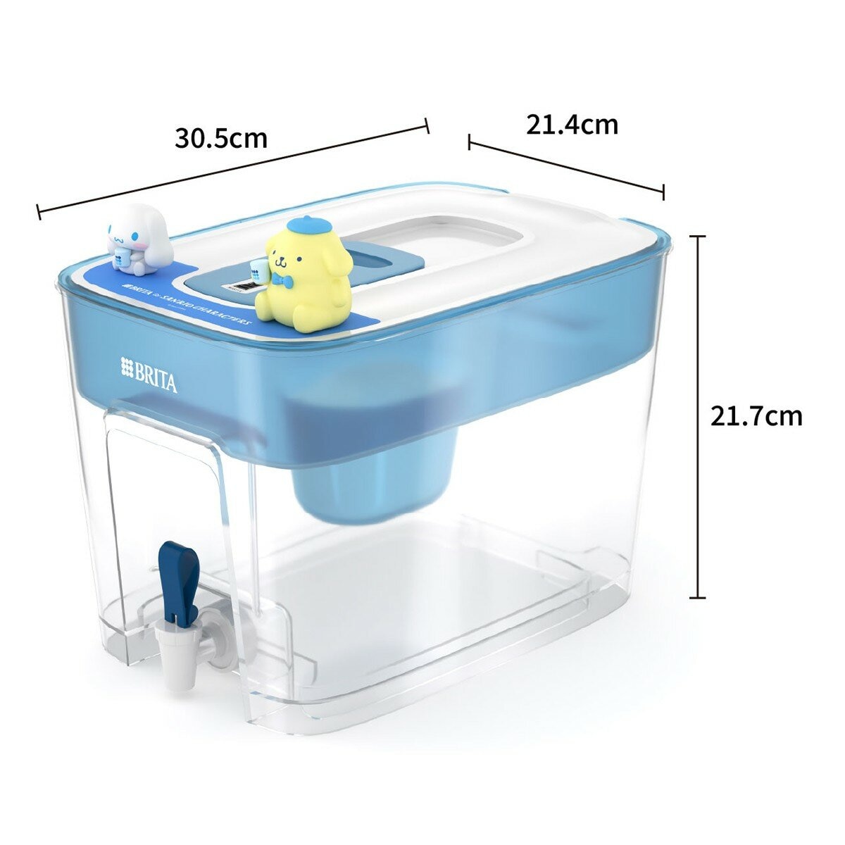 Brita X 三麗鷗 Flow 桌上型濾水箱 8.2公升 附6入 Maxtra Pro 濾芯