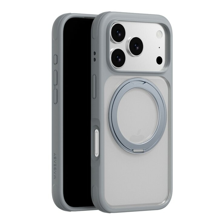 MAGEASY MagStand 360 M 磁吸旋轉支架防摔手機殼 iPhone 17 Pro + 鏡頭保護貼Lenz 鈦合金 + Vetro 9H 鋼化玻璃保護膜