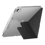 MAGEASY Facet 全方位支架透明背蓋保護套 (筆槽款) 適用於 2024 iPad Pro 11吋 黑