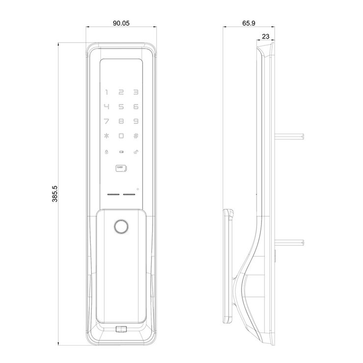 dormakaba AS901 四合一推拉智慧電子鎖