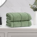 Welhome 波紋純棉浴巾 76公分 X 147公分 綠