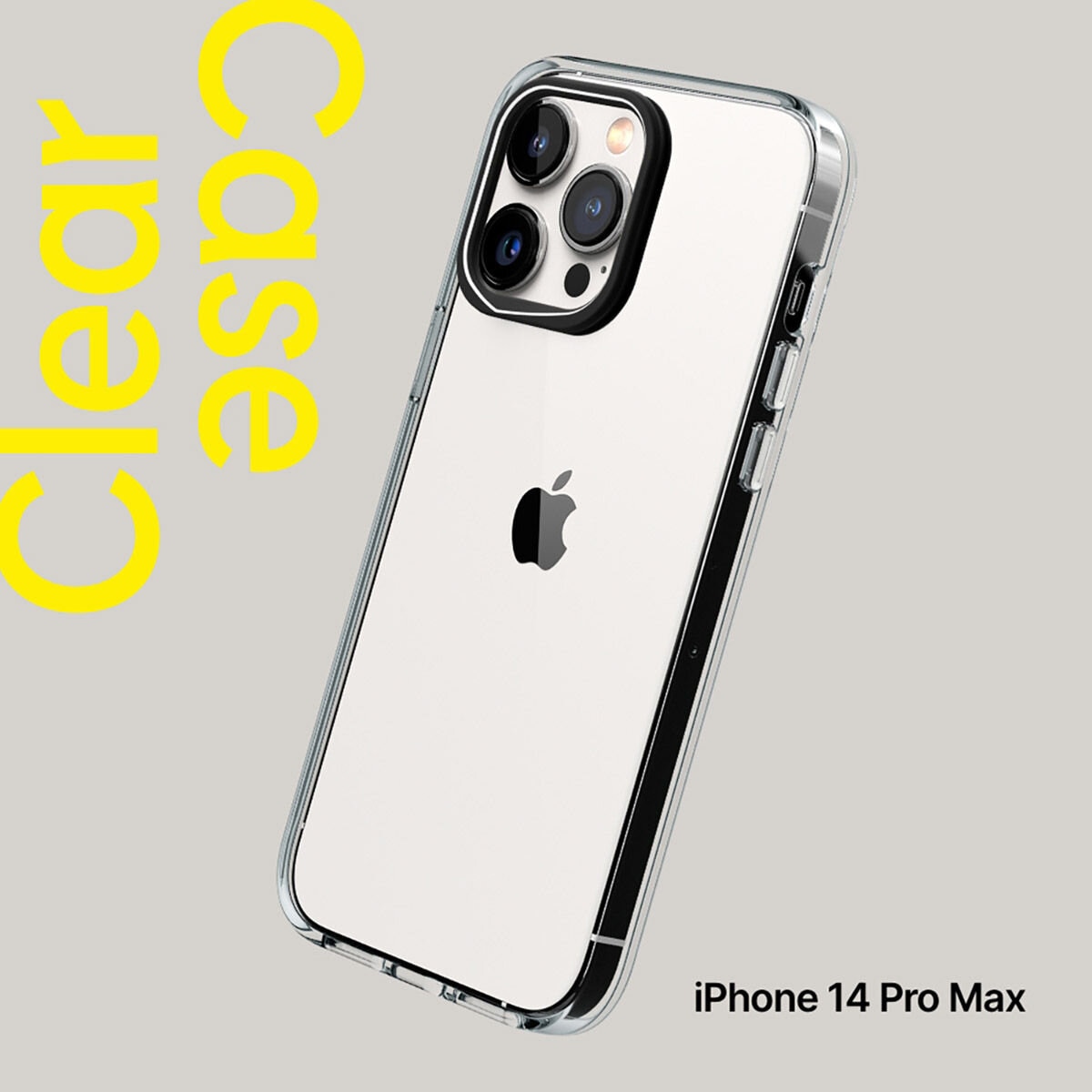 犀牛盾 iPhone 14 Pro Max Clear 透明防摔手機殼 + 9H 3D滿版螢幕玻璃保護貼 + 手機掛繩 曙光灰