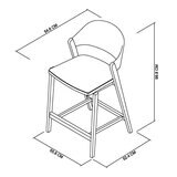 Bentley Designs Vega 布面吧檯椅