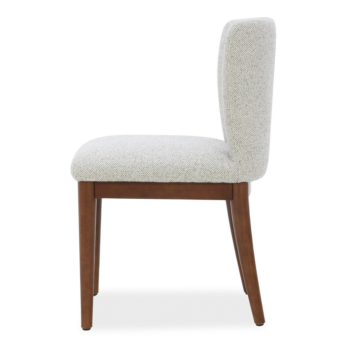 Aiden & Ivy 方背布面餐椅 2入組 灰布/深咖椅腳