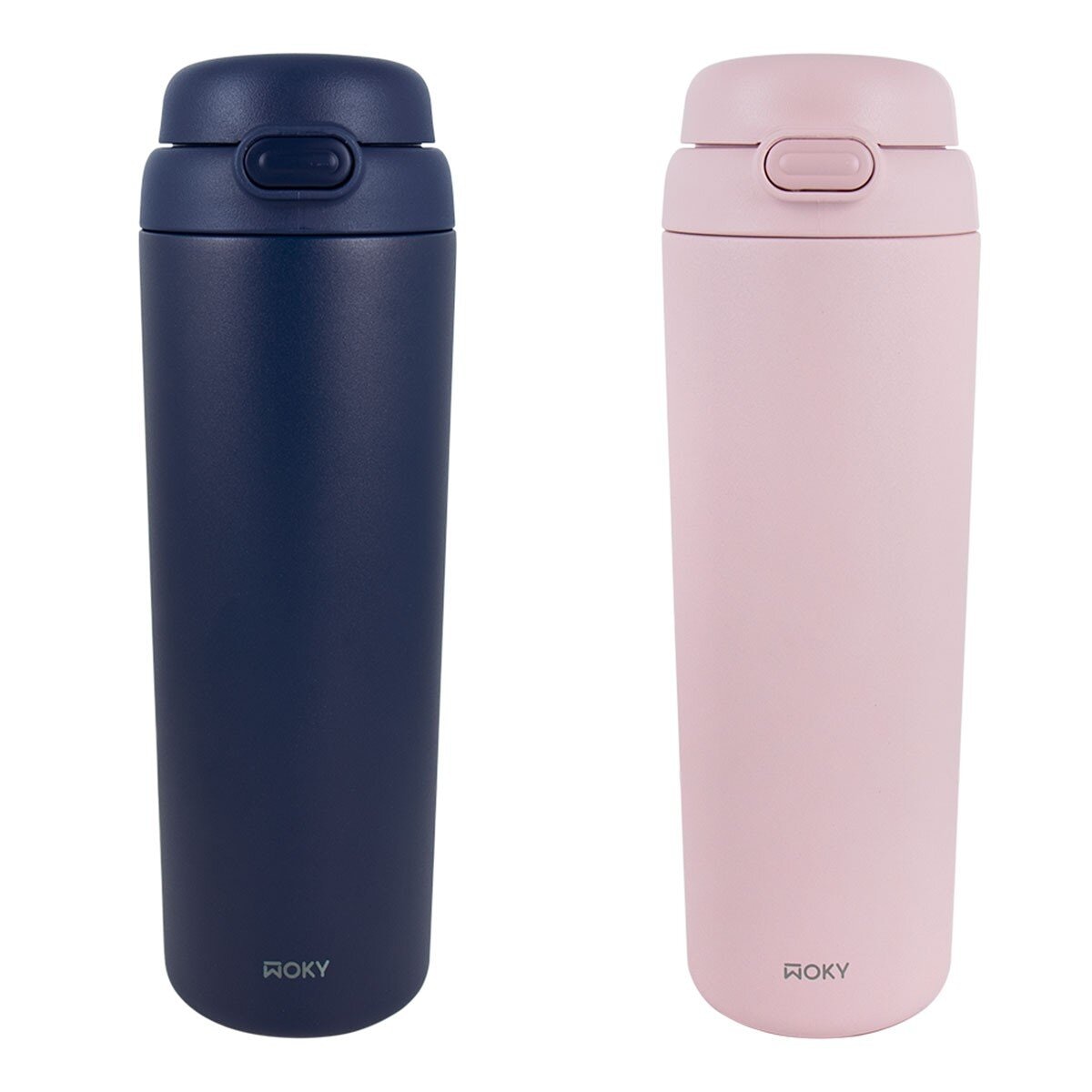 WOKY 沃廚 All-P 輕芯鈦瓷雙飲保溫瓶 780毫升 X 2件組 藍+粉