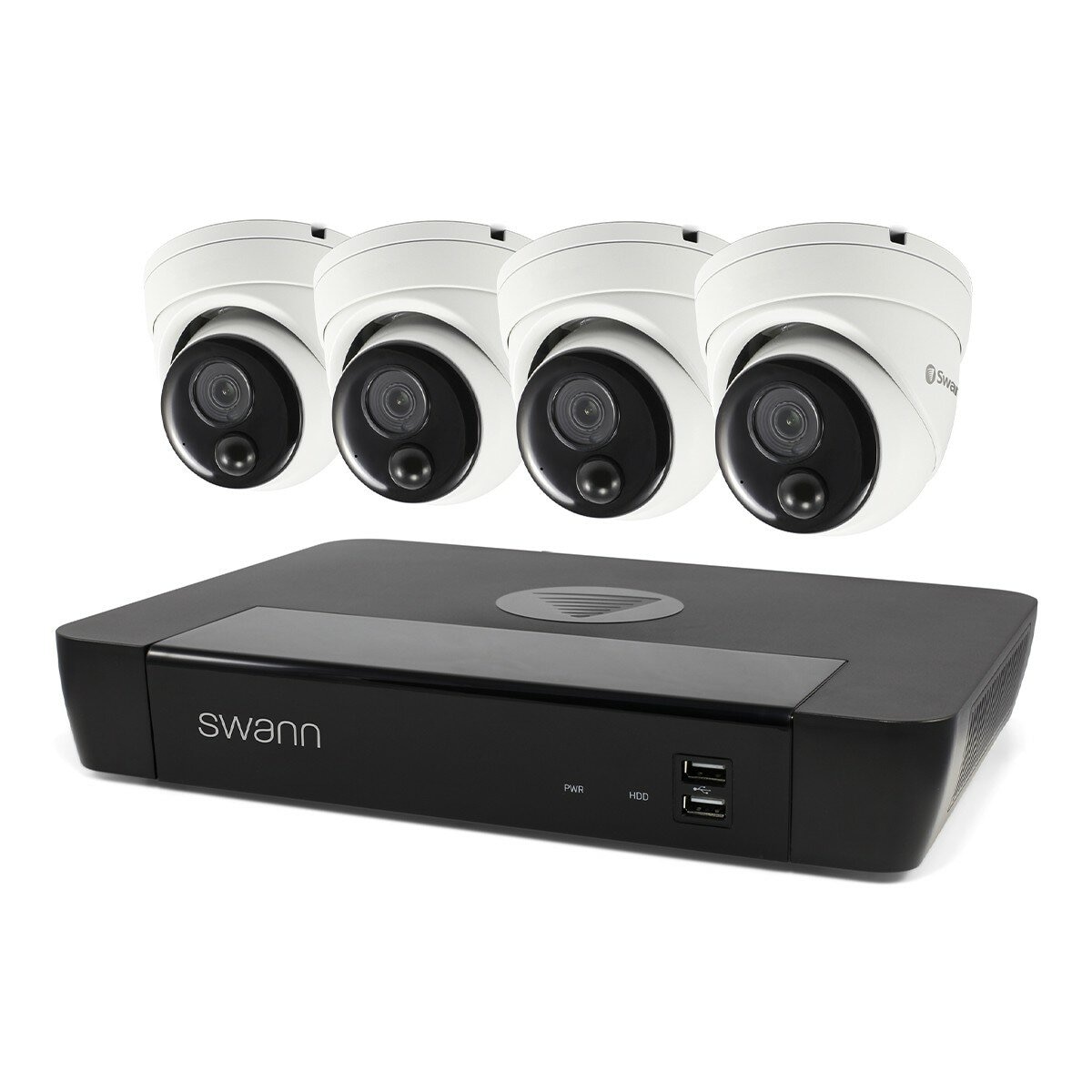Swann 4K 半球型IP攝影機 X 4 + 8通道NVR套裝 2TB HDD