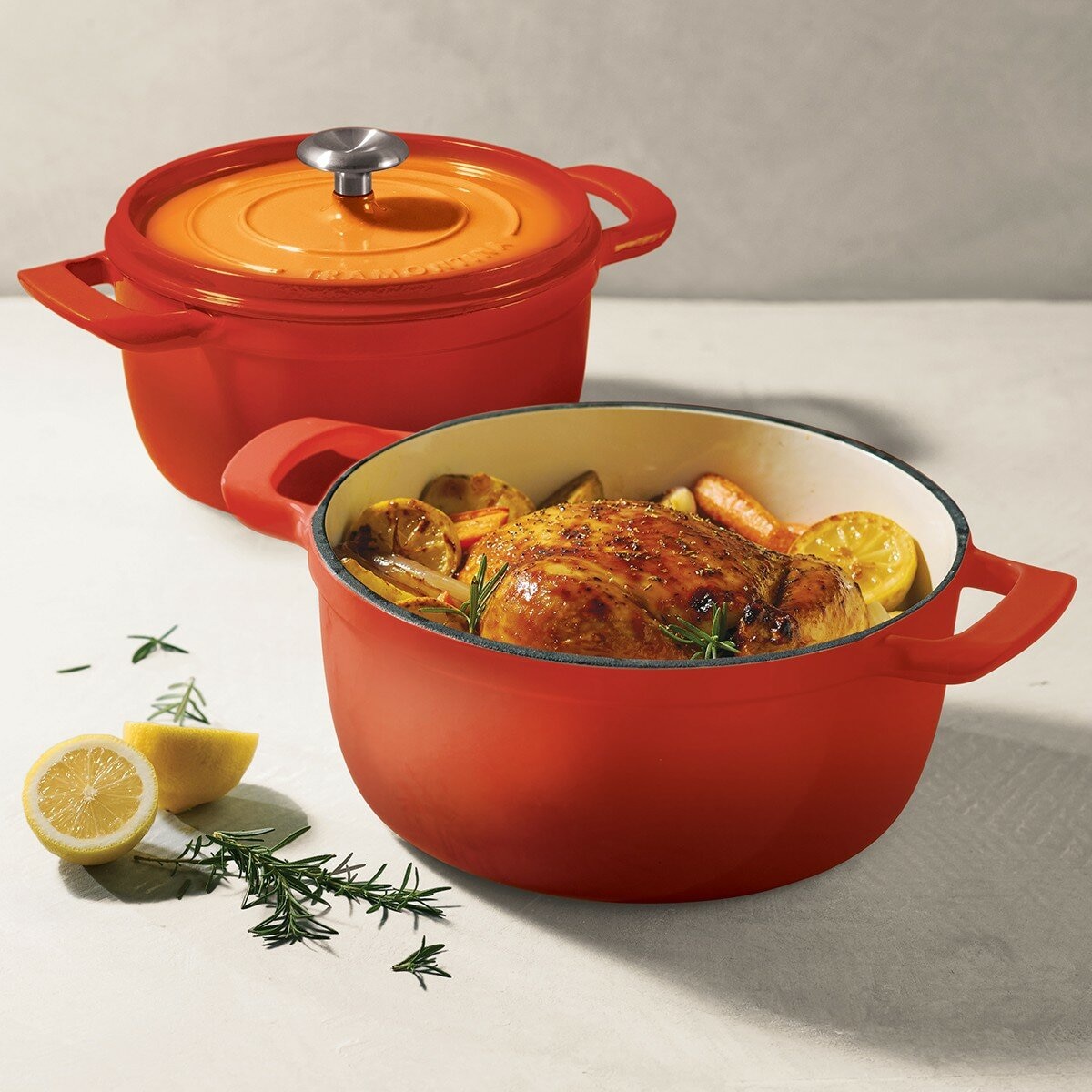 Tramontina 雙耳圓形鑄鐵鍋 含鋼頭鍋蓋 X 4件組