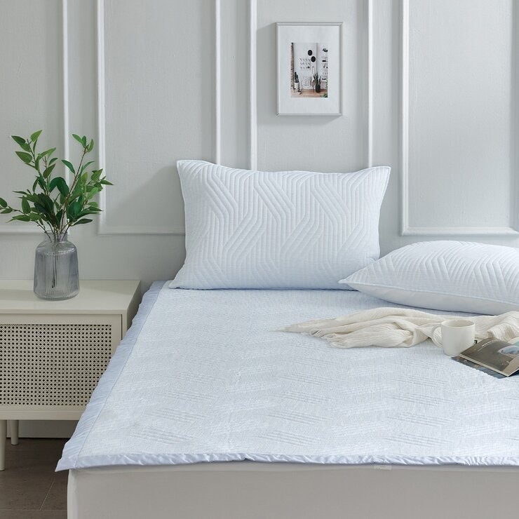 Allertect 雙人涼感墊 152公分 X 190公分 淺藍