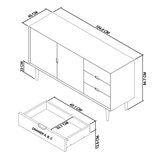 Bentley Designs Dansk 寬邊收納櫃 155公分