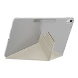 MAGEASY Facet 全方位支架透明背蓋保護套 2024 iPad Pro 13吋 星光白