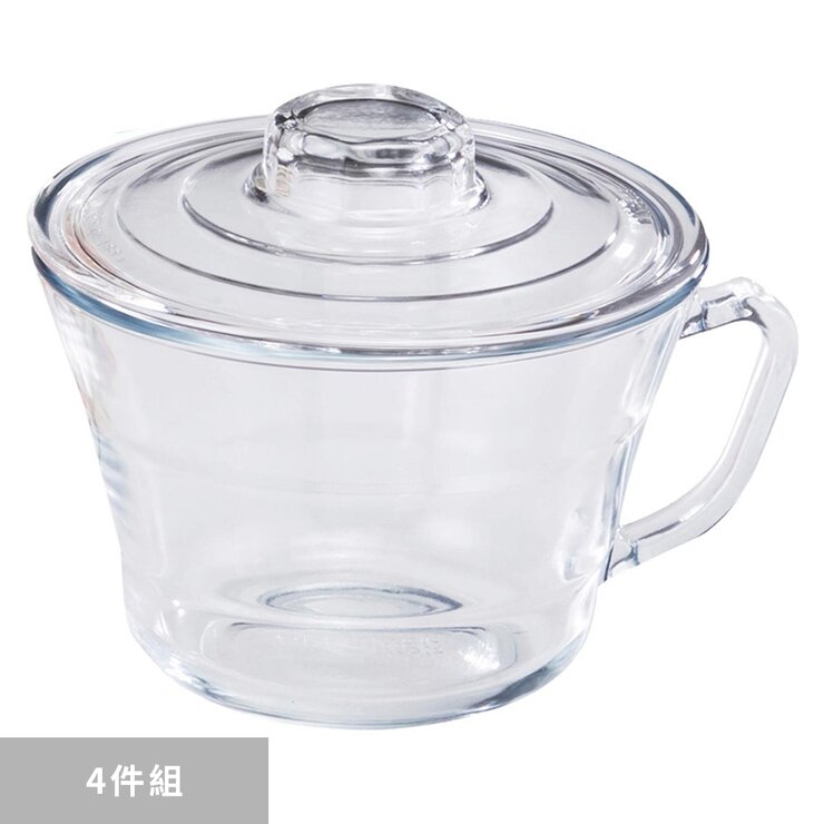 Glasslock 玻璃微波碗含蓋 X 4件組 900毫升