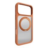 MAGEASY MagStand 360 M 磁吸旋轉支架防摔手機殼 iPhone 17 Pro Max(珊瑚) + 鏡頭保護貼Lenz(迷霧) + Vetro 9H 鋼化玻璃保護膜