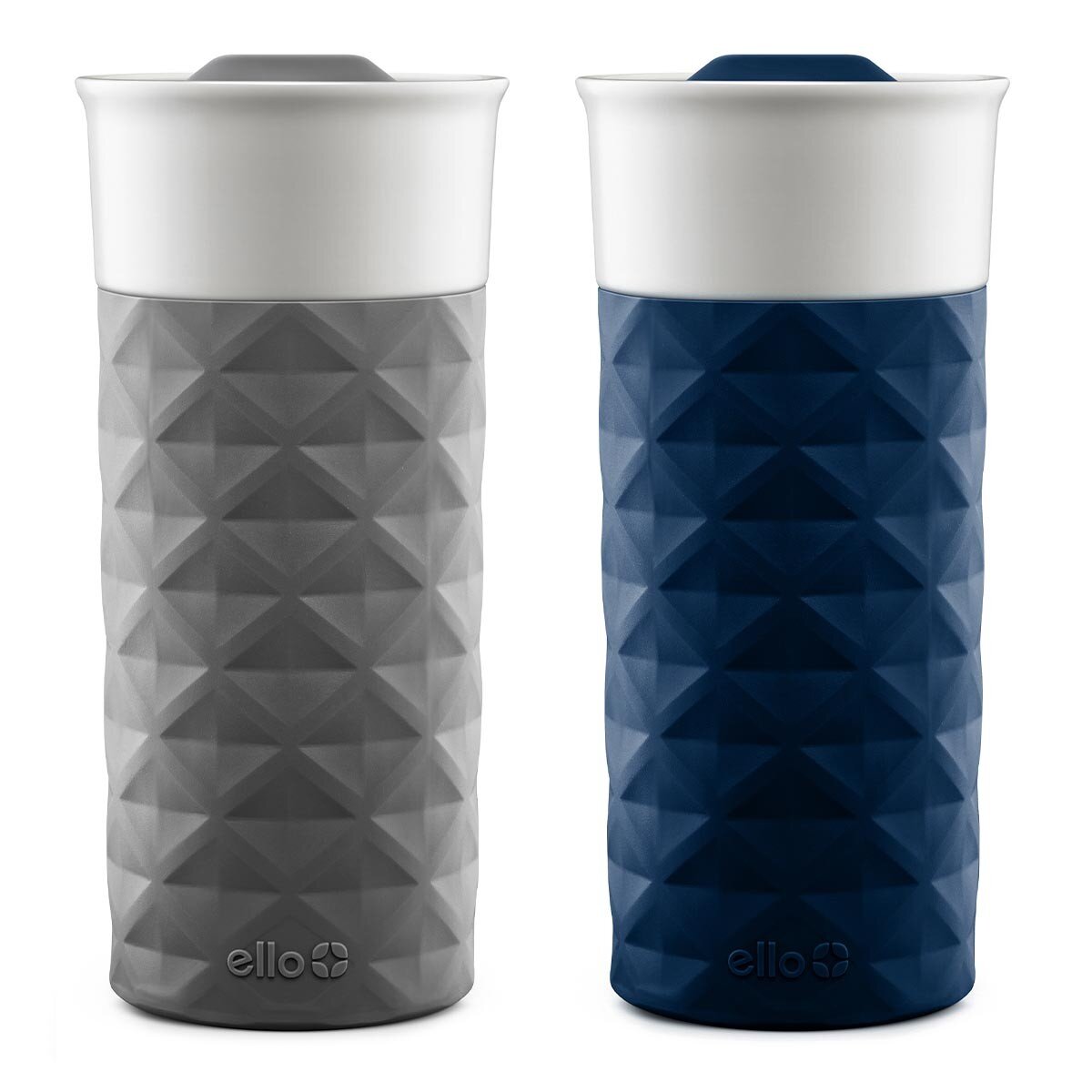 Ello 陶瓷隨行杯兩件組 473毫升 X 2件組 灰 + 深藍 Costco 好市多