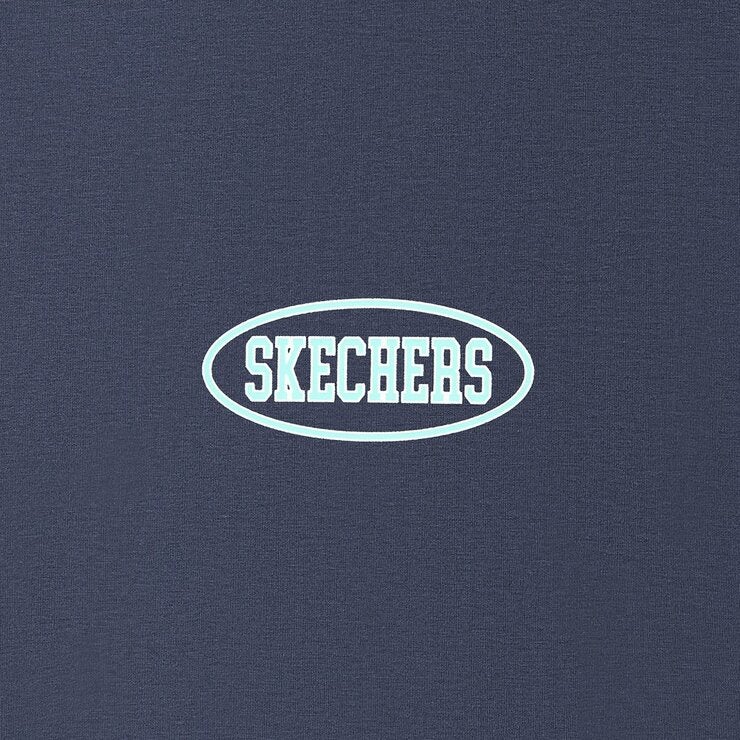 Skechers 男長袖毛圈布上衣 深藍