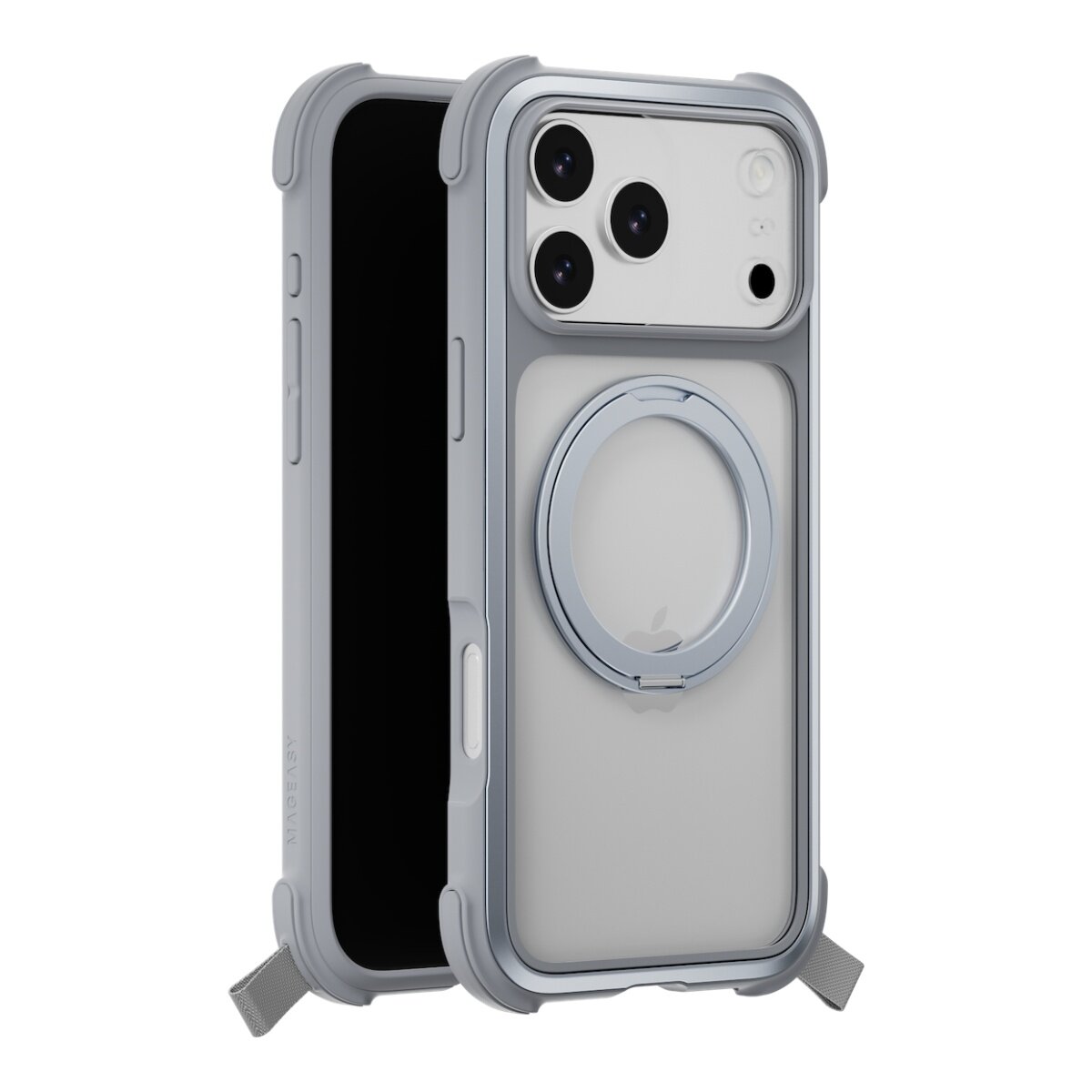 MAGEASY Odyssey Stand M 超軍規防摔磁吸支架手機殼 iPhone 17 Pro Max(迷霧) + 鏡頭保護貼Lenz(迷霧) + Vetro 9H 鋼化玻璃保護膜