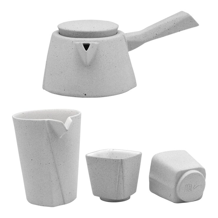 陸寶 飲隱山石茶禮 10件組 清水模灰