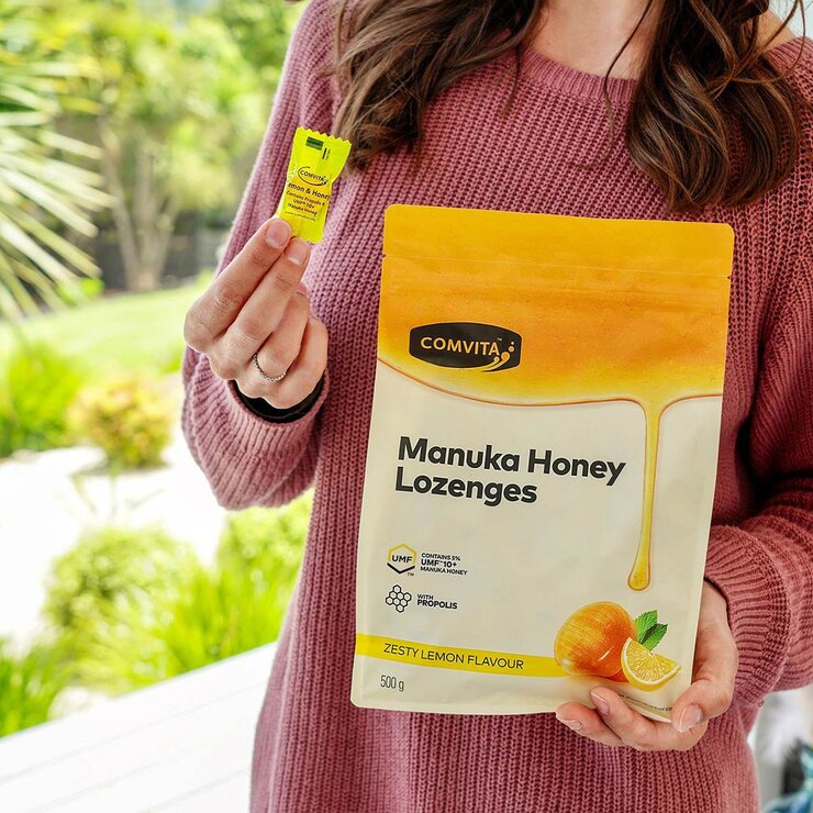 Comvita Manuka Honey Lozenges Zesty Lemon Flavour 500 g