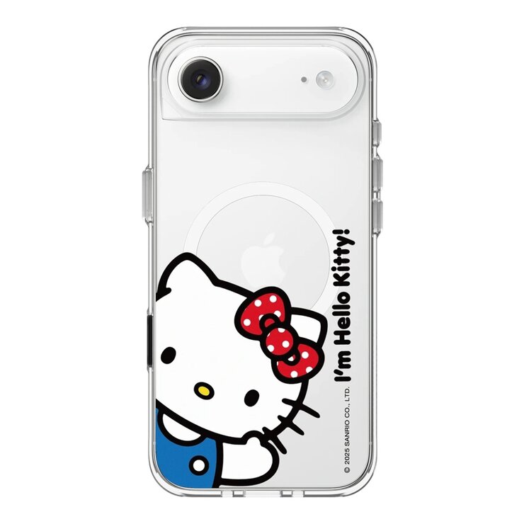 犀牛盾 iPhone 17 系列 Clear (MagSafe兼容) 抗黃化透明防摔手機殼 Hello Kitty + 9H 抗藍光鋼化玻璃保護貼