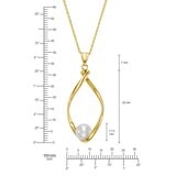 淡水珍珠項鍊 14K黃K金 7公釐-7.5公釐