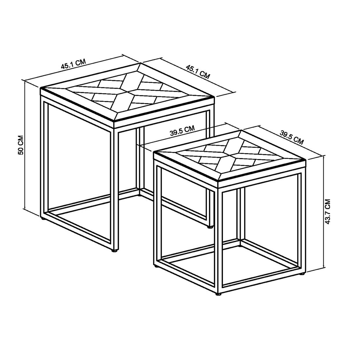 Bentley Designs Athena 子母邊桌2件組