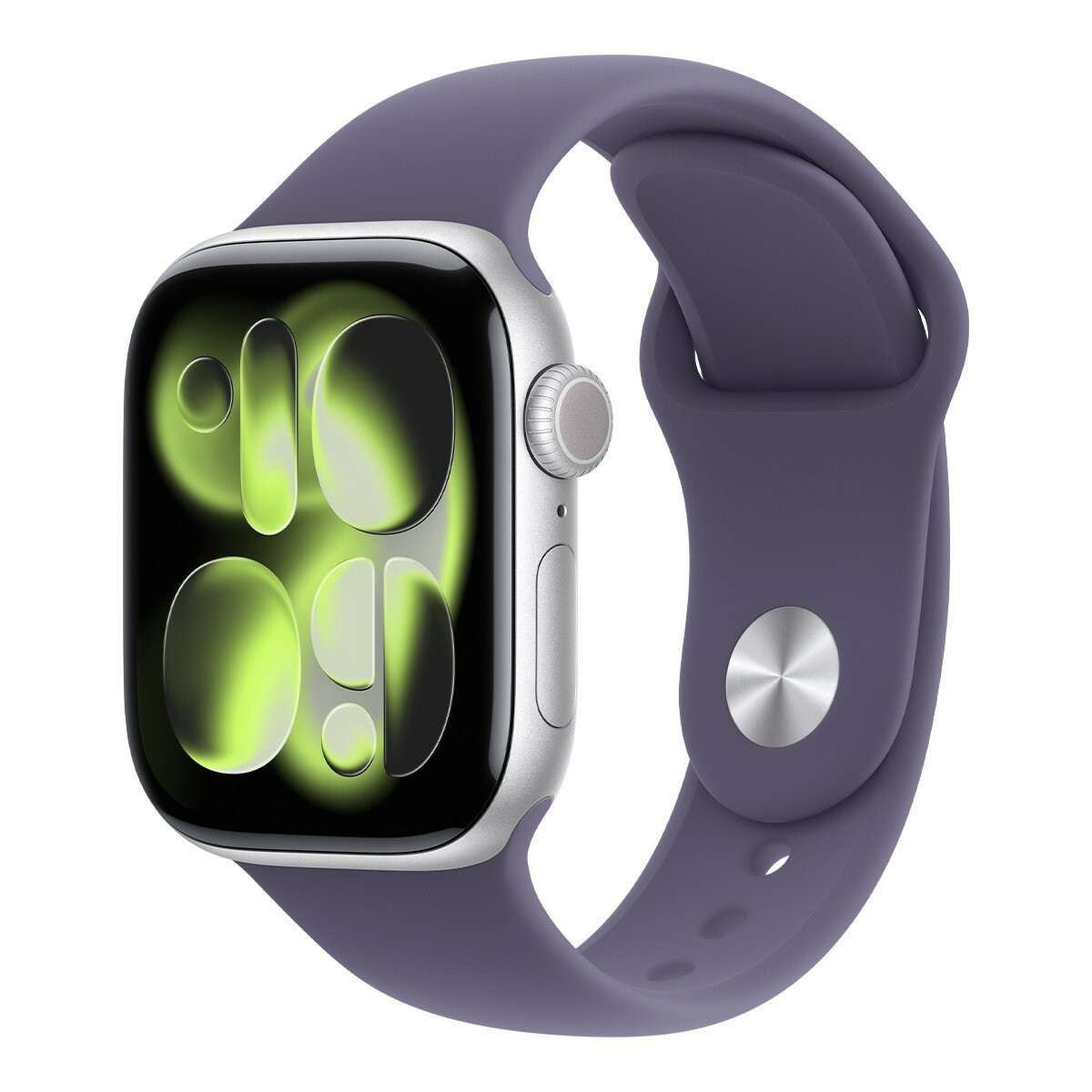 Apple Watch Series 11 GPS 42公釐 銀色鋁金屬錶殼 附霧紫色運動型錶帶 M/L Apple Watch Series 11 GPS 42公釐 銀色鋁金屬錶殼 附霧紫色運動型錶帶 M/L