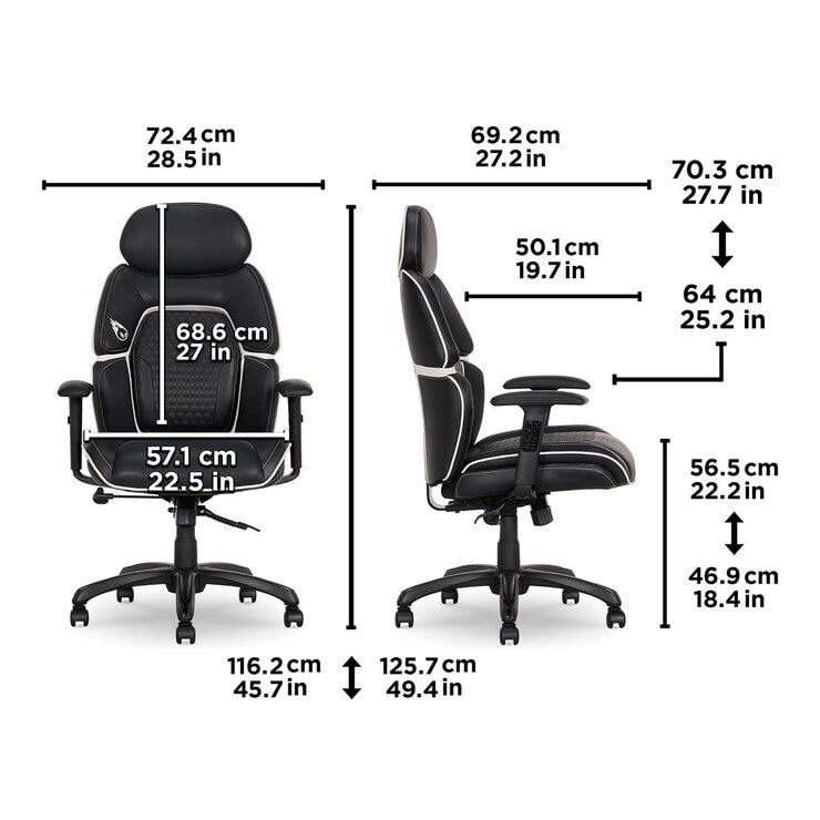 True Innovations 電競椅 黑白