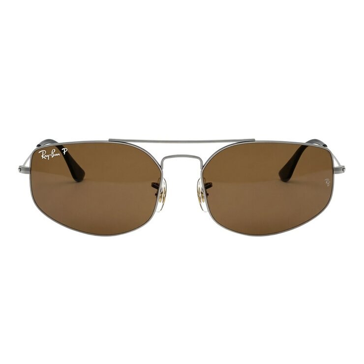 RAY-BAN 偏光太陽眼鏡 0RB3845 004/57 銀色