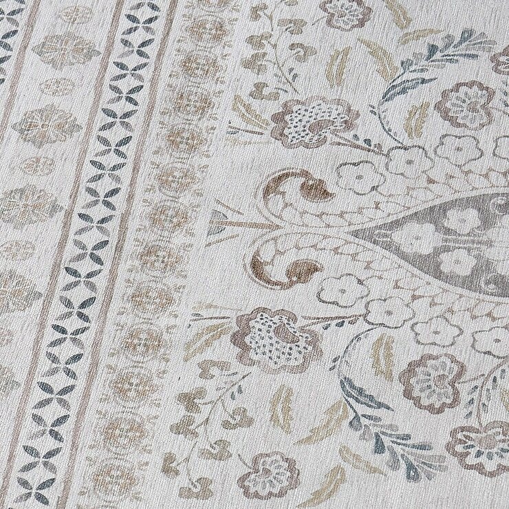 Wyatt & Ash 印花可水洗地毯 160公分 X 226公分 象牙白