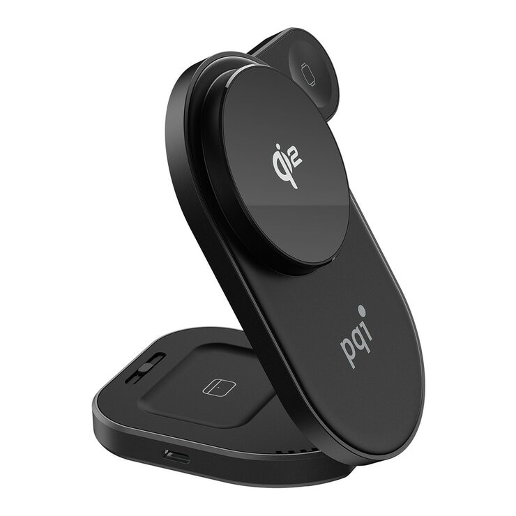 PQI Qi2 3合1 摺疊磁吸無線充電座
