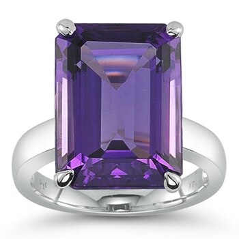 10.85克拉紫水晶18K白K金戒指 10.85克拉紫水晶18K白K金戒指