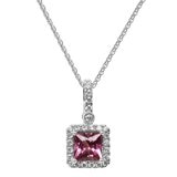 0.13克拉 粉碧璽石鑽石項鍊 VS2/I 0.13克拉 粉碧璽石鑽石項鍊 VS2/I