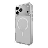 MAGEASY Bright M 不發黃軍規磁吸透明殼 iPhone 17 Pro Max(白磁圈) + 鏡頭保護貼Lenz(珊瑚) + Vetro 9H 鋼化玻璃保護膜