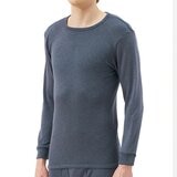 AS 男圓領發熱衣 藍