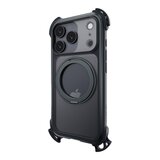 MAGEASY Odyssey Ultra M 終極防摔磁吸支架掛繩手機殼 iPhone 17 Pro(午夜/黑色) + 鏡頭保護貼Lenz 鈦合金(迷霧鈦) + Vetro 9H 鋼化玻璃保護膜