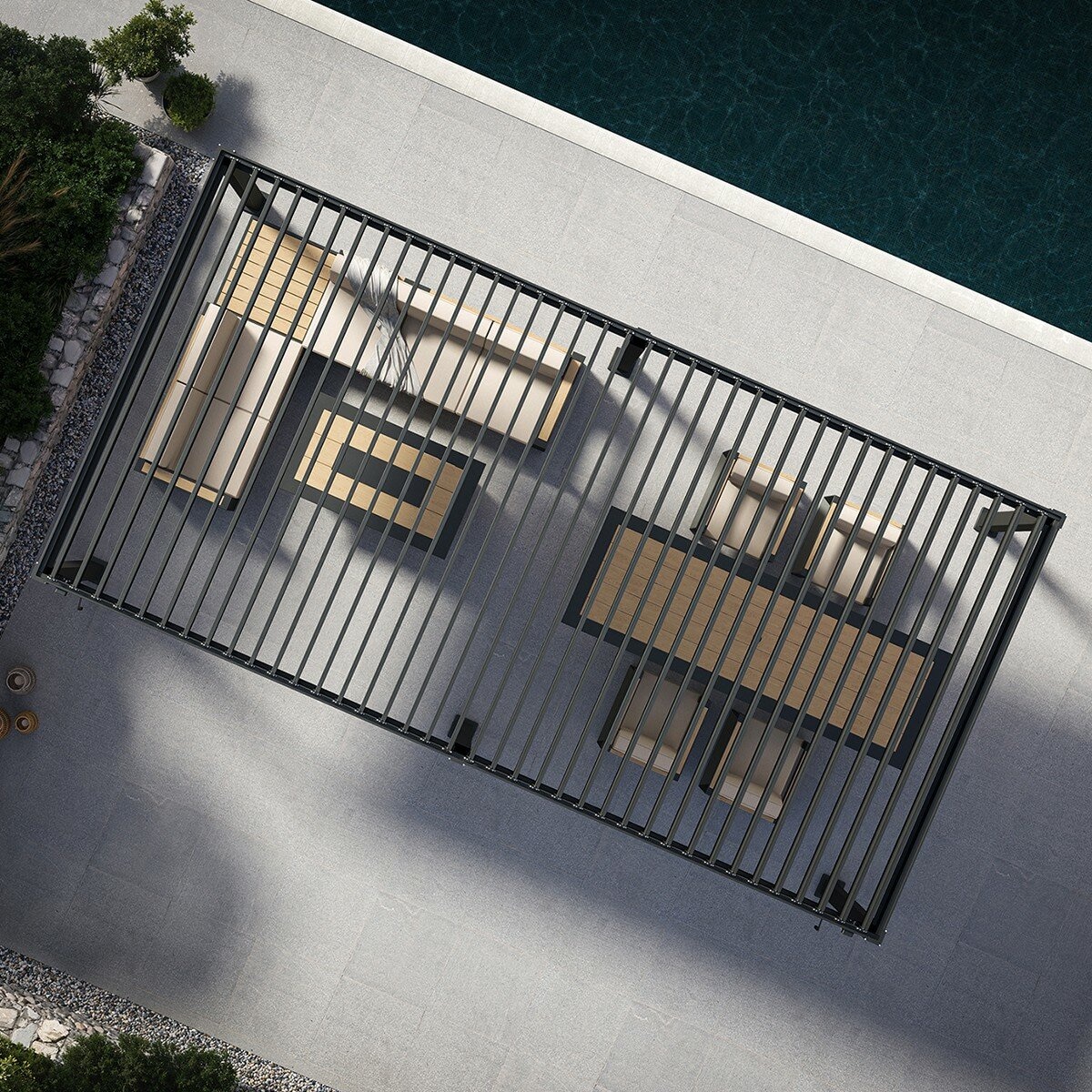 Mirador 111DA 10呎 X 20呎 戶外遮陽亭 深灰色 Mirador 111DA 10呎 X 20呎 戶外遮陽亭 深灰色