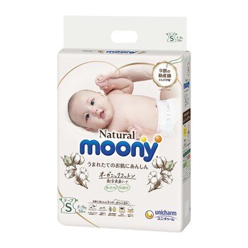 Natural Moony 日本頂級版紙尿褲 黏貼型 S 號 58片 X 4入