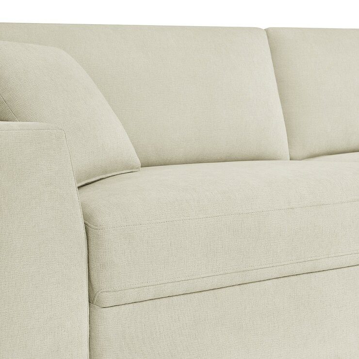 Thomasville L型布面沙發床 淺米色