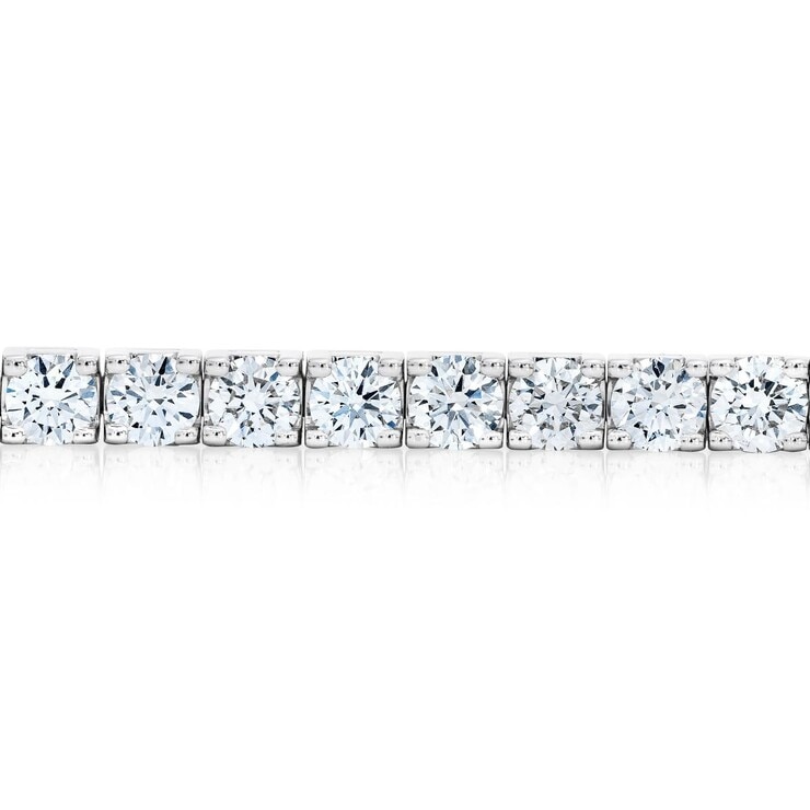 6.00克拉 14K白K金 圓形鑽石手鍊 VS2/I