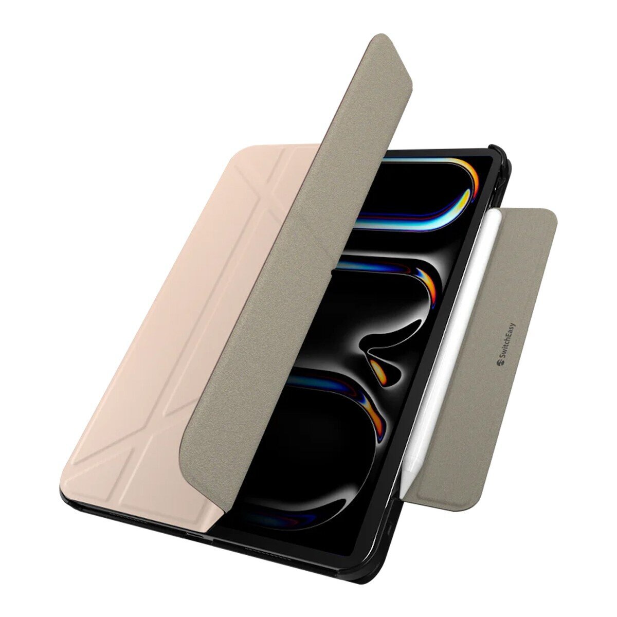 SwitchEasy Origami 全方位多角度支架保護套 iPad Pro 11吋 2024 M4 粉沙色