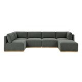 Henredon 布面模塊沙發六件組 灰色