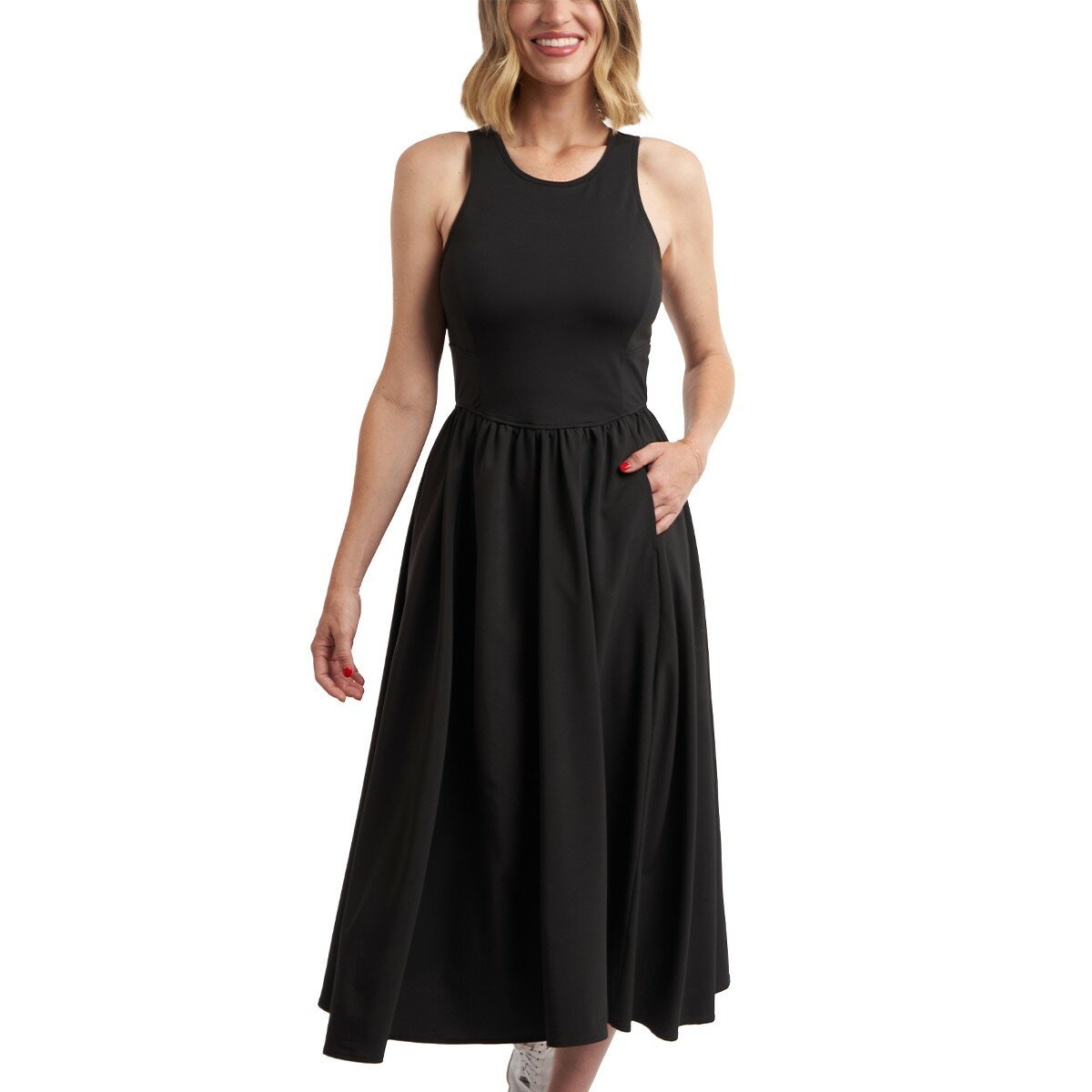 RVCA 女無袖連身洋裝 黑